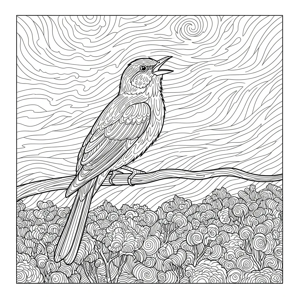 Bird Singing Above Forest Canopy (3)