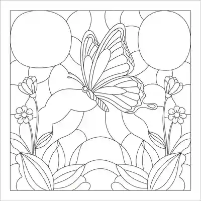 Butterfly Fluttering Over Garden Plants (1)