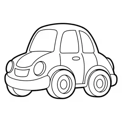 Cartoon Car Coloring Page for Kids (2)