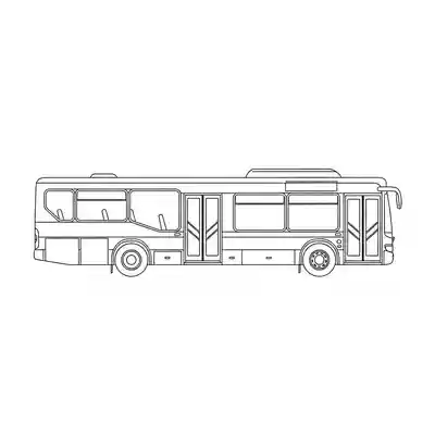City Bus Drawing Coloring Page (2)