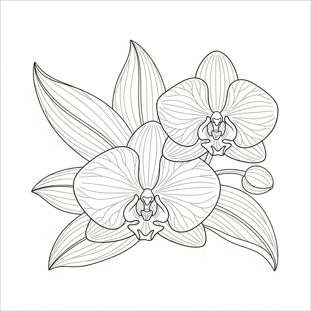 Delicate Orchid Bloom in Tropical Setting (1)