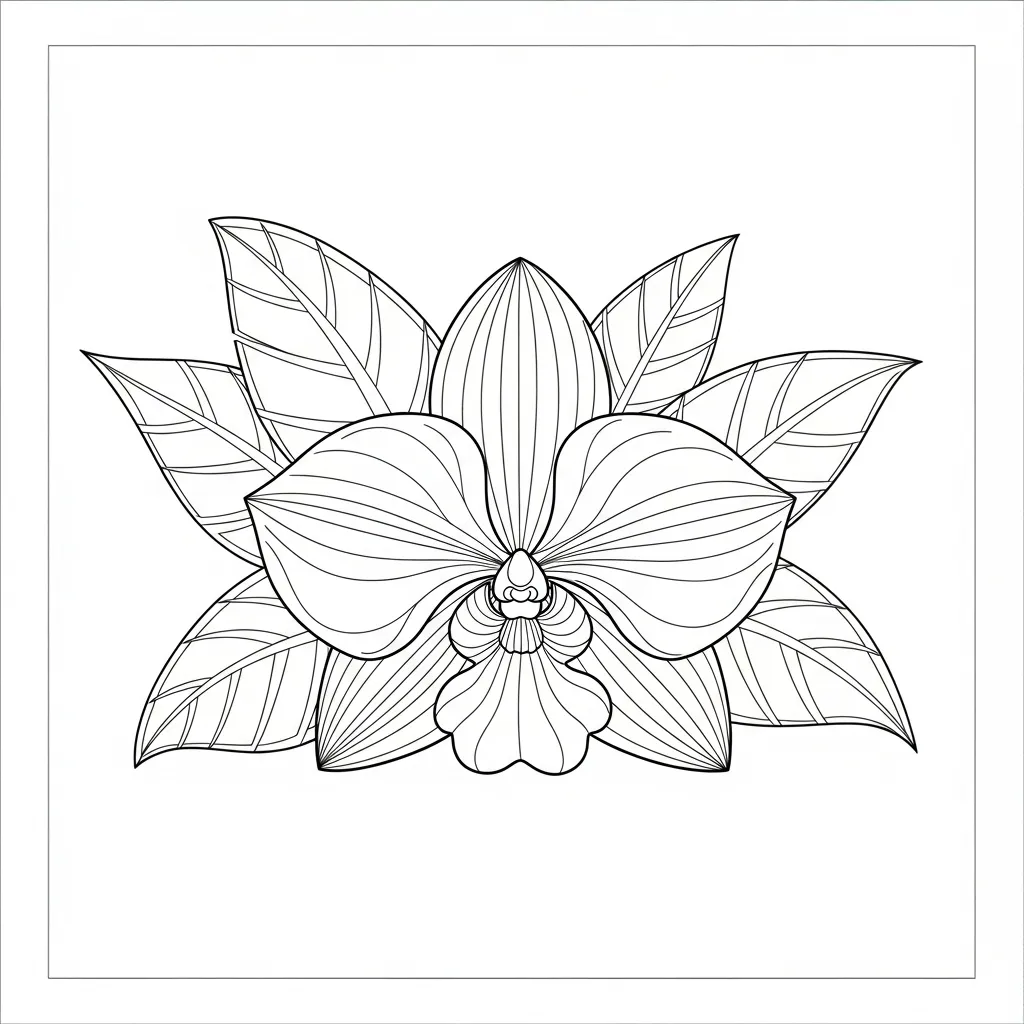 Delicate Orchid Bloom in Tropical Setting (2)