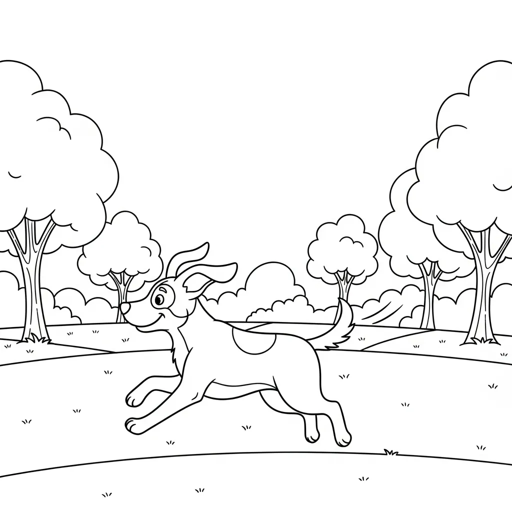 Dog Running and Playing in Open Park (1)