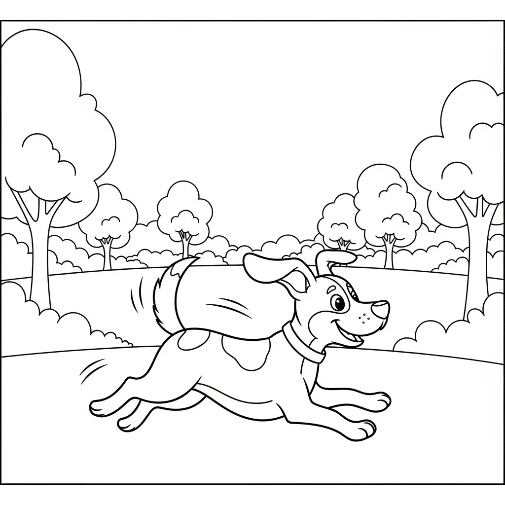 Dog Running and Playing in Open Park (3)