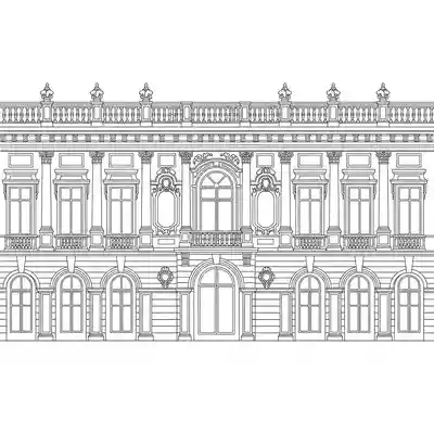 Historic Palace Architecture Coloring Page (1)