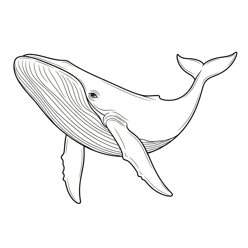 Intricate Whale Underwater Coloring Page (2)