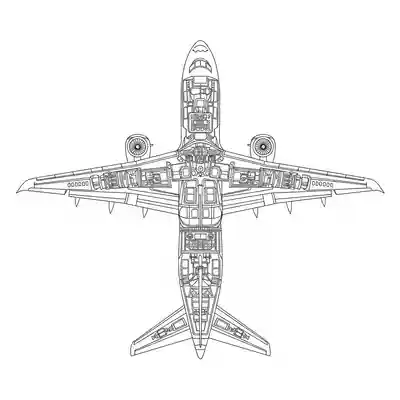 Realistic Airliner Cutaway Coloring Page (1)