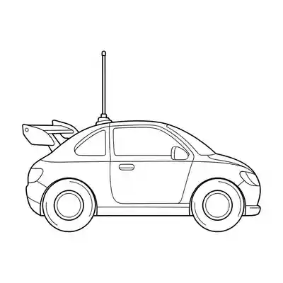 Remote Control Car Coloring Page (1)