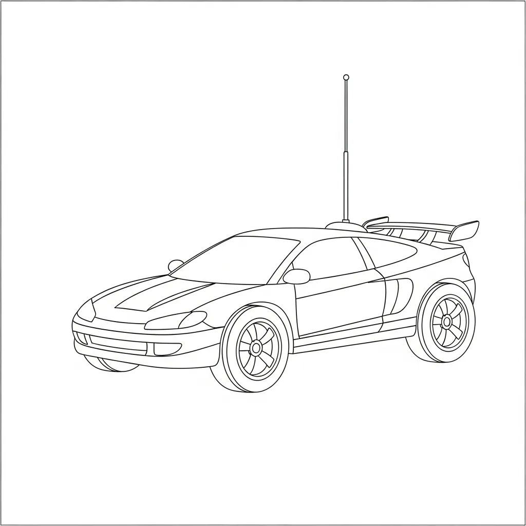 Remote Control Car Coloring Page (2)