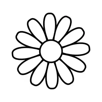 Simple Daisy Coloring Page for Kids (1)
