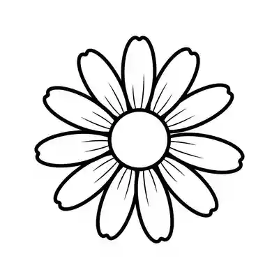 Simple Daisy Coloring Page for Kids (2)
