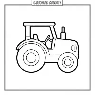 Toy Tractor Coloring Page for Kids (2)