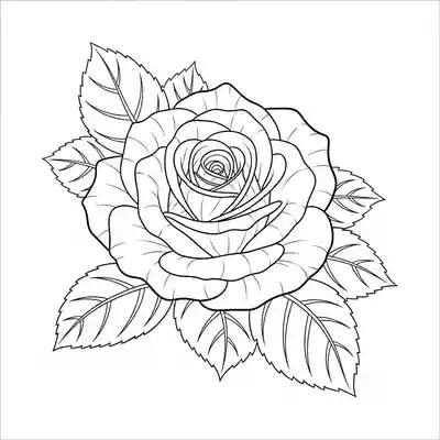 Vibrant Rose Bloom in Garden Setting (3)