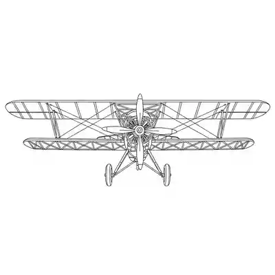 Vintage Biplane Detailed Coloring Page (1)